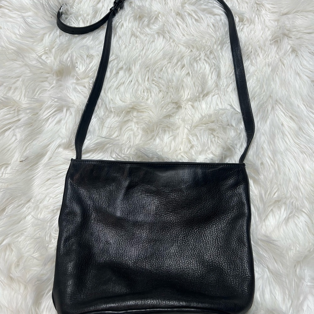 Black Sonnenleder Leather Shoulder Bag